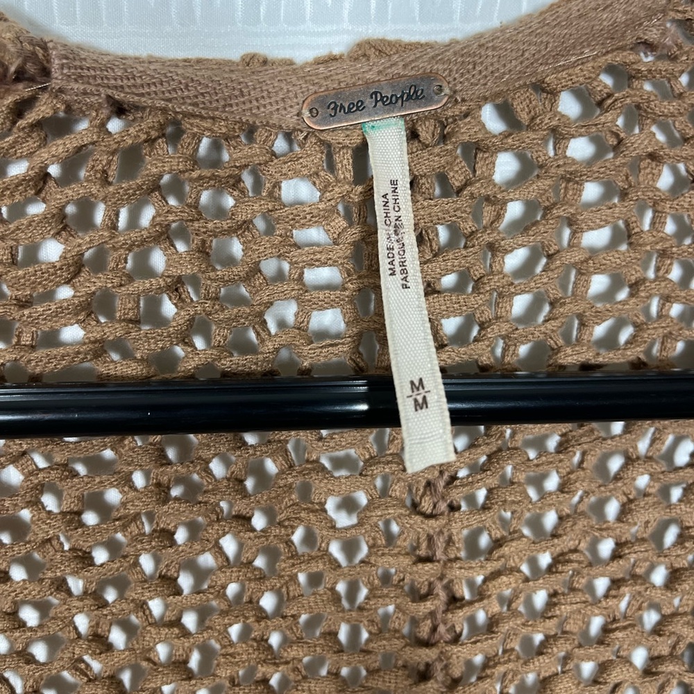 Free People Brown Duster Cardigan Size Medium - Picture 4 of 9